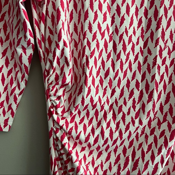 J. McLaughlin Dark Pink and White Sage Dress Size XS - Picture 5 of 8